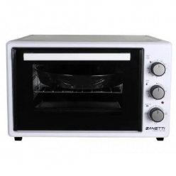 Электрическая Духовка ZANETTI CE 48 White Turbo 59X39X33,, 48 л,1600 вт,Конвекция.Таймер,Гриль,два протевня,белый,