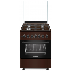 Плита Electroplus EP6060 EBR Fonta 60x60, 4 газ.конфорки,чугунные решетки .электроподжиг,электро духовка,BR