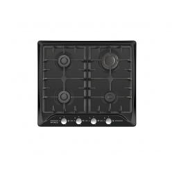Плита Electroplus 1120 BLACK4 газ конфорки.Решетка чугунная.панел управления спереди .Электроподжиг.эмаль.черный