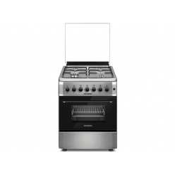 Плита Electroplus PG60 E IX (VESTEL) 60x60, 4 газ.конфорки,GAZ CONTROL.чугунные решетки .электроподжиг,электро духовка,inox