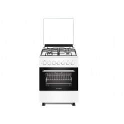 Плита Electroplus PG60 EWH (VESTEL) 60x60, 4 газ.конфорки,GAZ CONTROL.чугунные решетки .электроподжиг,электро духовка,белый