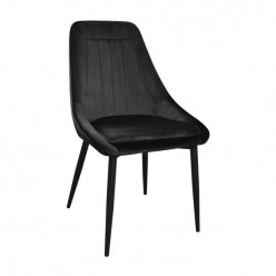 Scaun Florida~Catifea Black HLR66+Black Legs