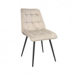 Scaun Capella~Catifea Beige  HLR9 +Black Legs