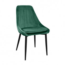 Scaun Florida~Catifea Dark Green HLR57+Black Legs