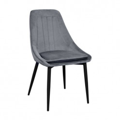 Scaun Florida~Catifea Dark Grey HLR21+Black Legs