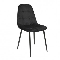 Scaun M-01-3 (Hlr-66) Catifea Black+Black Legs