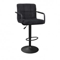 Scaun de Bar SB-042 Velvet Black +  Black Legs