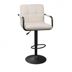 Scaun de Bar SB-042~Velvet Beige+Black leg