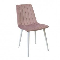 Scaun DC-90P~N25 Catifea Pudra+White Legs