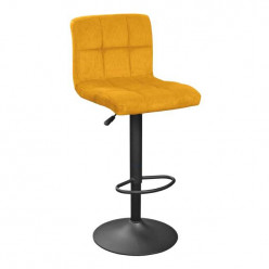 Scaun de bar SB-044~Velvet Dark Curry(Mustar)+Black Legs