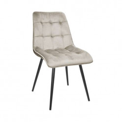 Scaun Capella~Catifea Beige HLR7+Black Legs