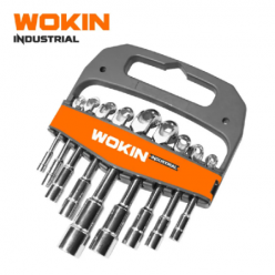 Set de 9 chei tubulare cu cot tip L Wokin 7-19 mm (Industrial)