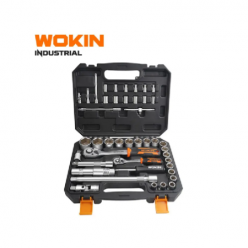 Set de 45 de chei tubulare WOKIN de 1/4 & 1/2 Cr-V (Industrial)