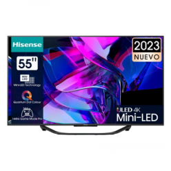 55" LED SMART TV Hisense 55U7KQ, Mini LED 3840x2160, VIDAA OS, Gray
