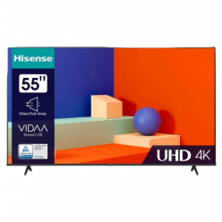 55&quot; LED SMART TV Hisense 55A6K, Real 4K, 3840x2160, VIDAA OS, Black