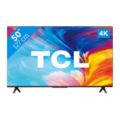 50" LED SMART TV TCL 50P635, Real 4K, 3840x2160, Google TV, Black
