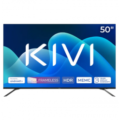 50" LED SMART TV KIVI 50U730QB, Real 4K, 3840x2160, Android TV, Black
