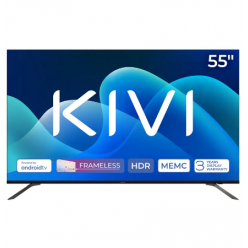 55" LED SMART TV KIVI 55U730QB, Real 4K, 3840x2160, Android TV, Black
