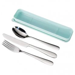 Xavax 181599, Cutlery Set, Knife, Fork, Spoon, Blue