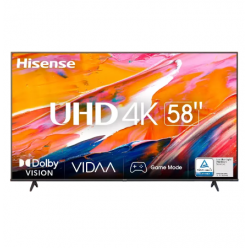 58" LED SMART TV Hisense 58A6K, Real 4K, 3840x2160, VIDAA OS, Black
