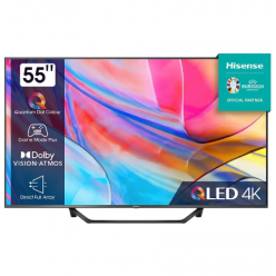 55" LED SMART TV Hisense 55A7KQ, QLED, 3840x2160, VIDAA OS, Gray
