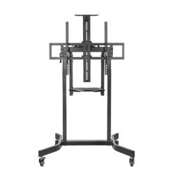 Display/TV Mount Stand Gembird TVS-100T-01, 55-100-; Black, VESA; max 120kg, Motorized height adjustable TV floor stand
