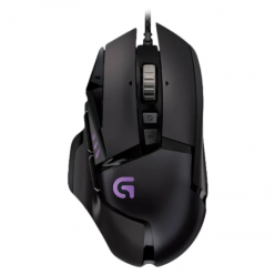 Gaming Mouse Logitech G502 Hero, 25,6k dpi, 11 buttons, 400IPS, 40G, 121g+18g, 10000Hz, Ergonomic, Onboard memory, Hyper Scroll, RGB, 2.1m, USB, Black
