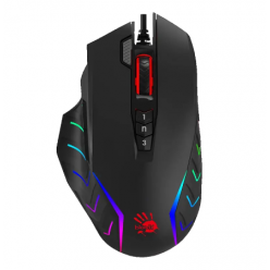 Gaming Mouse Bloody J95s, 100-8000 dpi, 9 buttons, 150IPS, 25G, 105g, Ergonomic, Programmable, X'Glide, 1.8m, USB, Black
