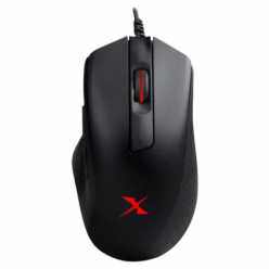 Gaming Mouse Bloody X5 Pro, 50-16000 dpi, 5 buttons, 400IPS, 50G, Ergonomic, Rubber Grips, UV surface, LOD, P-CPI, R-Hz, D-CPI, RGB, 1.8m, USB, Black
