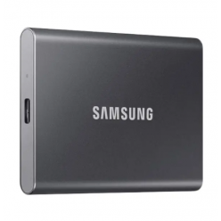 2.0TB Samsung Portable SSD T7 Grey, USB-C 3.1 (85x57x8mm, 58g, R/W:1050/1000MB/s)
