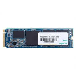 .M.2 NVMe SSD     256GB  Apacer AS2280P4 [PCIe 3.0 x4, R/W:2100/1300MB/s, 165K/265K IOPS, 3D TLC]
