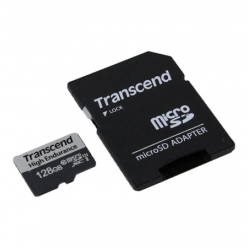 128GB MicroSD (Class 10) UHS-I (U1),+SD adapter, Transcend "TS128GUSD350V" (R/W:95/45MB/s,Endurance)
