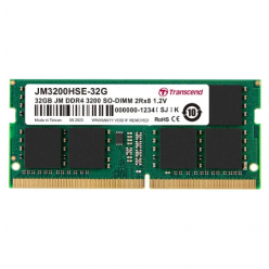 32GB DDR4-  3200MHz  SODIMM  Transcend PC25600, CL22, 260pin DIMM 1.2V
