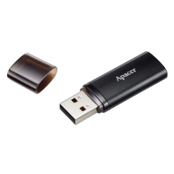 32GB USB3.1 Flash Drive  Apacer "AH25B",  Black, Matte Metal, Classic Cap (AP32GAH25BB-1)
