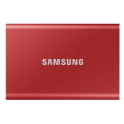 .500GB Samsung Portable SSD T7 Red, USB-C 3.1 (85x57x8mm, 58g, R/W:1050/1000MB/s)
