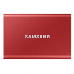 2.0TB Samsung Portable SSD T7 Red, USB-C 3.1 (85x57x8mm, 58g, R/W:1050/1000MB/s)
