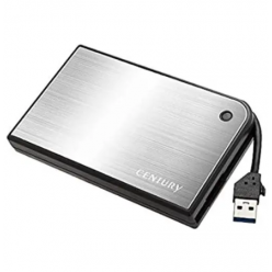 2.5"  SATA HDD/SSD External Case (USB3.0) Century "CMB25U3SV6G", Black-Silver, Tool-Free
