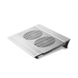 Notebook Cooling Pad Deepcool N8, up to 17'', 2x140mm, 4xUSB, Aluminium, White
