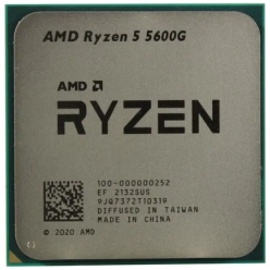 APU AMD Ryzen 5 5600G (3.9-4.4GHz, 6C/12T, L3 16MB, 7nm, Radeon Graphics(7C), 65W), AM4, Tray
