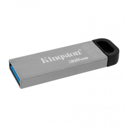 32GB USB3.2 Flash Drive Kingston DataTraveler Kyson, Silver, Metal Case, Key Ring (DTKN/32GB)
