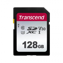 .128GB SDXC Card (Class 10)  UHS-I, U3, Transcend 340S  "TS128GSDC340S" (R/W:160/90MB/s)
