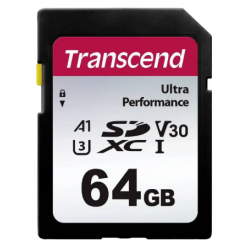 ..64GB  SDXC Card (Class 10) UHS-I , U3, Transcend 340S  "TS64GSDC340S" (R/W:160/50MB/s)
