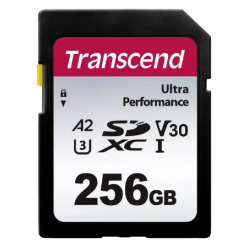 .256GB SDXC Card (Class 10)  UHS-I, U3, Transcend 340S  "TS256GSDC340S" (R/W:160/90MB/s)
