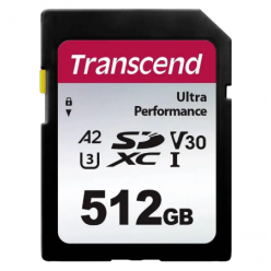 .512GB SDXC Card (Class 10)  UHS-I, U3, Transcend 340S  "TS512GSDC340S" (R/W:160/90MB/s)
