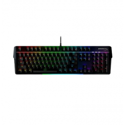 Gaming Keyboard HyperX Alloy MKW100, Mechanical, Linear SW, Aluminum frame, Detachable wrist rest, Dust-proof SW, RGB, EN/RU, 1.8m, USB, Black
