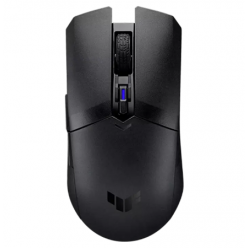 Gaming Wireless Mouse Asus TUF GAMING M4, 12k dpi, 6 buttons, 300IPS, 35G, 62g, Ambidextrous, PBT cover, Antibacterial, 1xAA/AAA, 2.4Ghz+BT, Black
