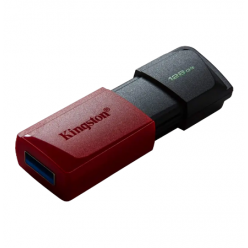 128GB USB3.2 Flash Drive Kingston DataTraveler Exodia M (DTXM/128GB), Black-Red, Plastic, Slider Cap
