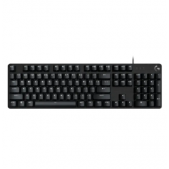 Gaming Keyboard Logitech G413 SE, Mechanical, Tactile SW, Aluminum alloy, PBT keycaps, Backlit (White), 1.8m, USB, EN/RU, Black
