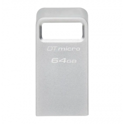 64GB USB3.2 Flash Drive Kingston DataTravaler Micro (DTMC3G2/64GB), Premium Metal Case (R:200MB/s)
