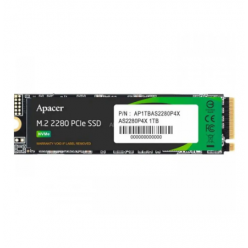 .M.2 NVMe SSD 1.0TB  Apacer  AS2280P4X [PCIe 3.0 x4, R/W:2100/1700MB/s, 530K/420K IOPS, 350TB,3DTLC]
